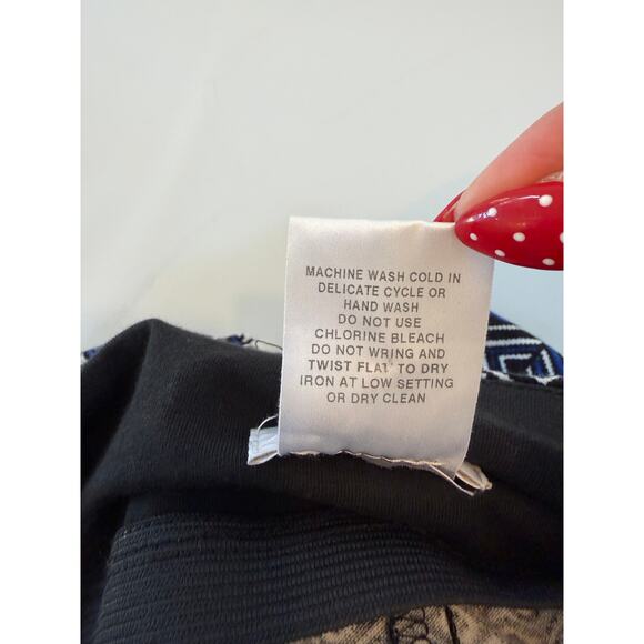 Cache Halter Maxi Dress Womens Large Beach Boho Chic Tribal Geometric Y2K - Picture 14 of 14